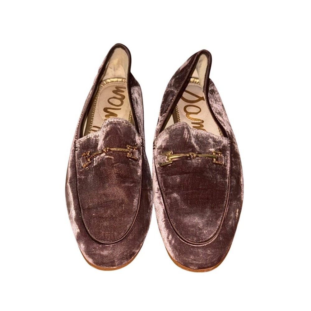 Sam Edelman Loraine Cafe Noir Velvet Loafers Horsebit Bit Flat Shoes Womens 8M